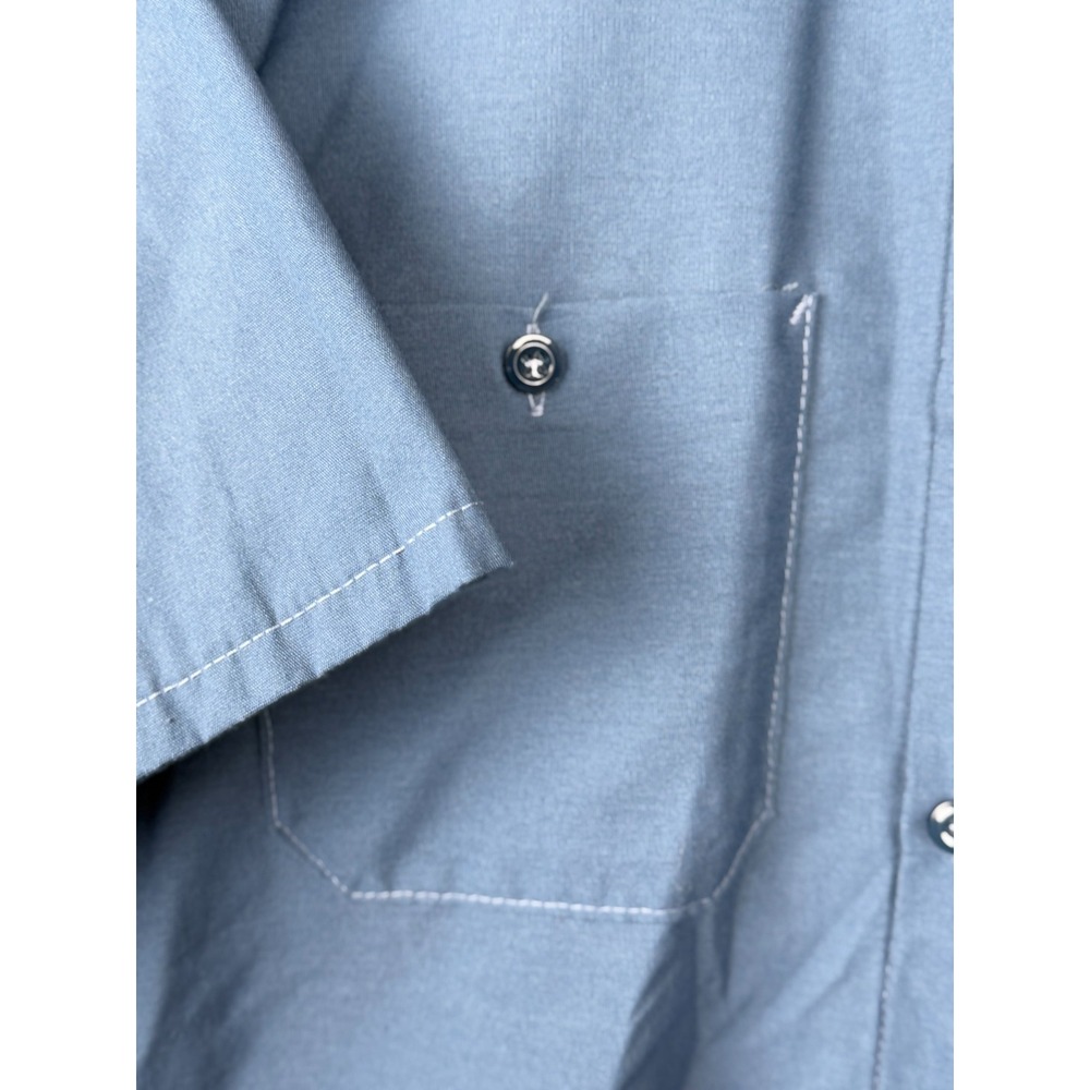 Jeep Red Kap Mens L Blue Work Shirt Since 1941 Large Back Graphic - Picture 7 of 10